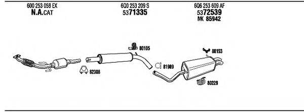 WALKER SK30016 Система випуску ОГ