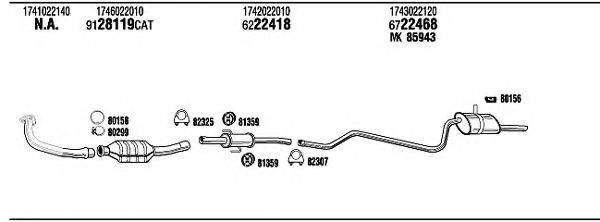 WALKER TOH14696 Система випуску ОГ