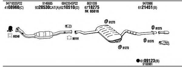 WALKER VOT02851B Система випуску ОГ