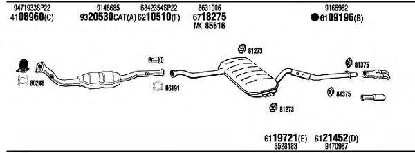 WALKER VOT05704B Система випуску ОГ