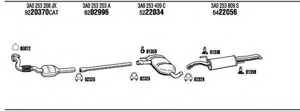 WALKER VW00024 Система випуску ОГ