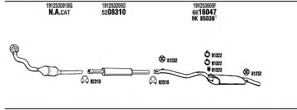 WALKER VW20480 Система випуску ОГ