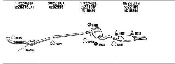 WALKER VW23032 Система випуску ОГ