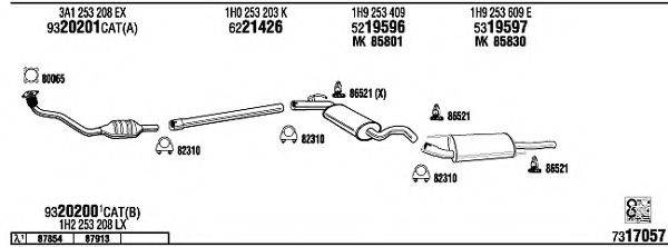 WALKER VW36133 Система випуску ОГ