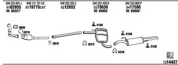 WALKER VW50153 Система випуску ОГ