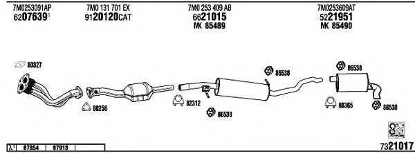 WALKER VW55002 Система випуску ОГ