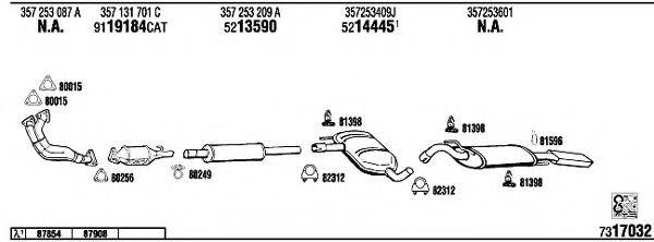 WALKER VW80326 Система випуску ОГ