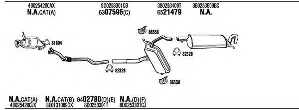 WALKER VWH15534 Система випуску ОГ