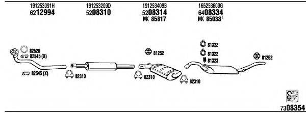 FONOS VW40168 Система випуску ОГ