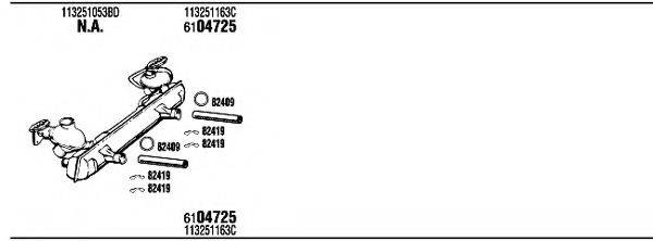 FONOS VW70313A Система випуску ОГ