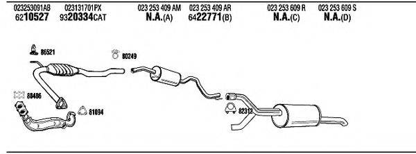 FONOS VW72321 Система випуску ОГ