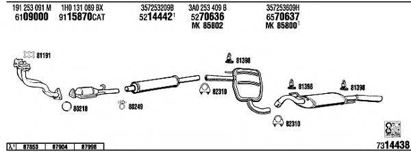 FONOS VW80309 Система випуску ОГ