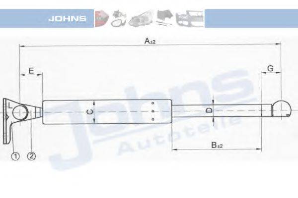 MAZDA G3Y7 63 62Y Газова пружина, кришка багажника