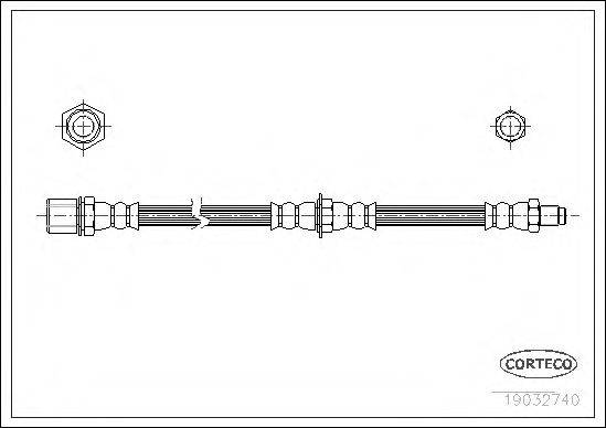 TOYOTA 9094702407 Гальмівний шланг