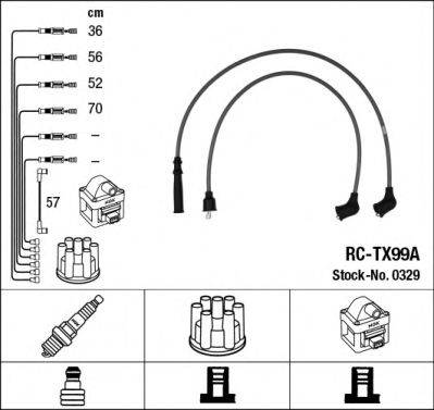 NGK 0329 Комплект дротів запалювання