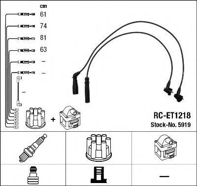 TOYOTA 90919-22272 Комплект дротів запалювання