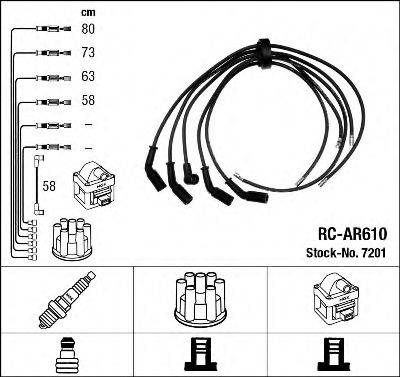 ALFA ROMEO 60 52 29 81 Комплект дротів запалювання