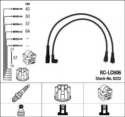 NGK 8222 Комплект дротів запалювання