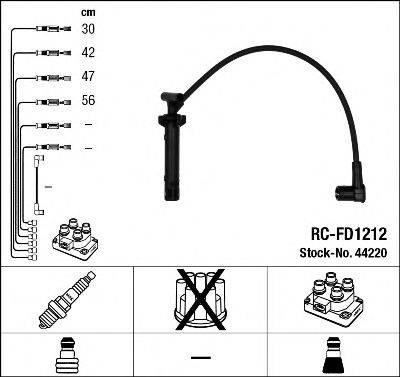 FORD YM2F-12286-BA Комплект дротів запалювання