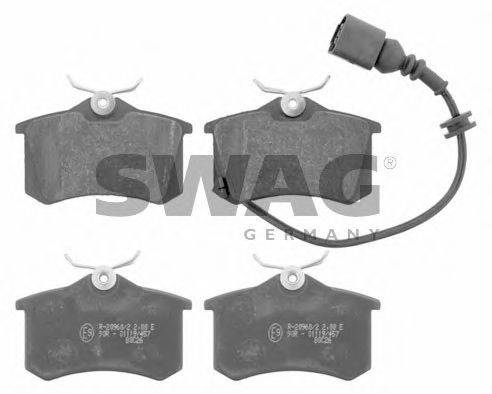 SWAG 23553 Комплект гальмівних колодок, дискове гальмо