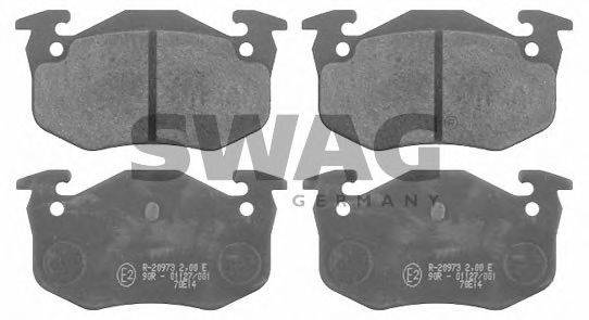 SWAG 20974 Комплект гальмівних колодок, дискове гальмо
