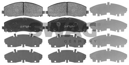 SWAG 70116061 Комплект гальмівних колодок, дискове гальмо