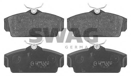 SWAG 23093 Комплект гальмівних колодок, дискове гальмо