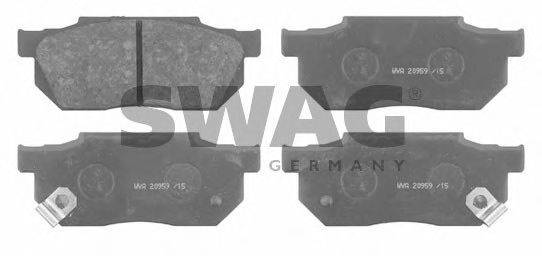SWAG 85916299 Комплект гальмівних колодок, дискове гальмо