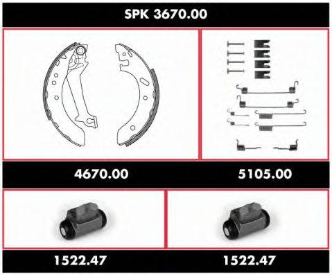 REMSA SPK367000 Комплект гальм, барабанний гальмівний механізм