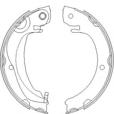 REMSA 468000 Комплект гальмівних колодок, стоянкова гальмівна система