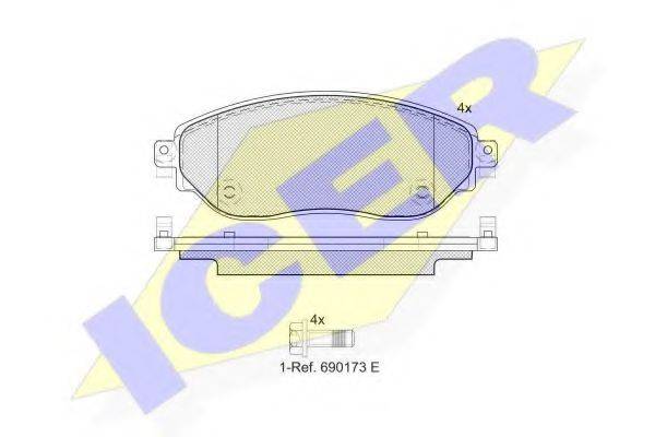 LPR 05P1901 Комплект гальмівних колодок, дискове гальмо