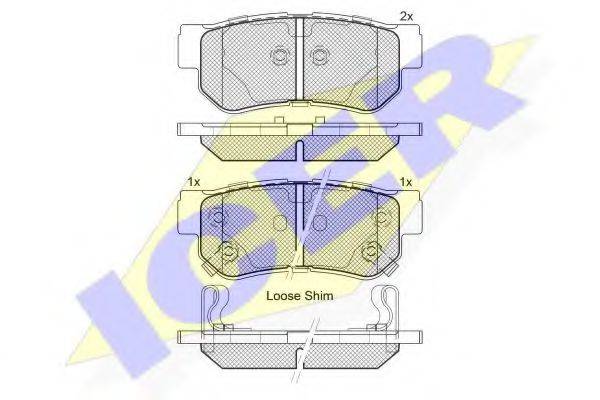 LUCAS CAV GDB3413 Комплект гальмівних колодок, дискове гальмо