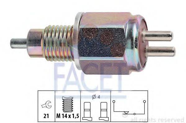 FACET 76051 Вимикач, фара заднього ходу