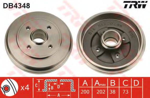 TRW DB4348 Гальмівний барабан