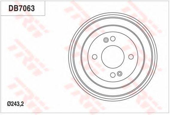 TRW DB7063 Гальмівний барабан