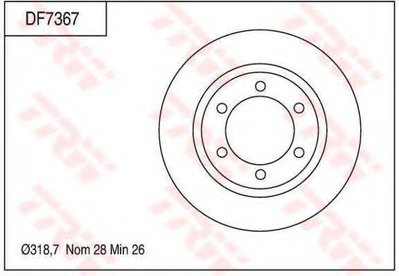 TRW DF7367 гальмівний диск