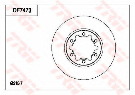 TRW DF7473 гальмівний диск