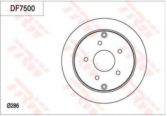 TRW DF7500 гальмівний диск
