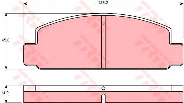 TRW GDB176 Комплект гальмівних колодок, дискове гальмо