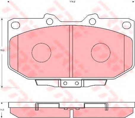 NISSAN AY040NS026 Комплект гальмівних колодок, дискове гальмо