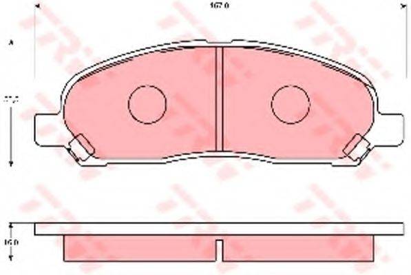 TRW GDB7113 Комплект гальмівних колодок, дискове гальмо