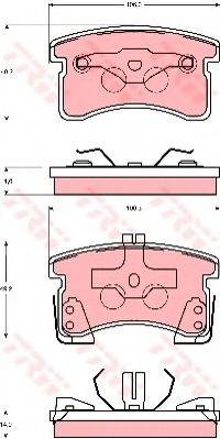 TRW GDB7130 Комплект гальмівних колодок, дискове гальмо