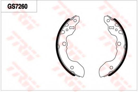 TRW GS7260 Комплект гальмівних колодок