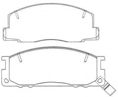 TOYOTA 04491-28112 Комплект гальмівних колодок, дискове гальмо