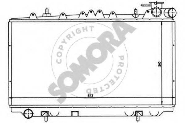 SOMORA 192241 Радіатор, охолодження двигуна
