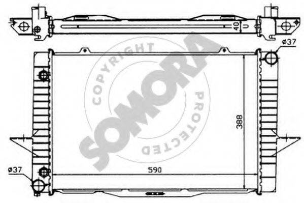 SOMORA 363041 Радіатор, охолодження двигуна
