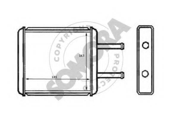 SOMORA 115050A Теплообмінник, опалення салону