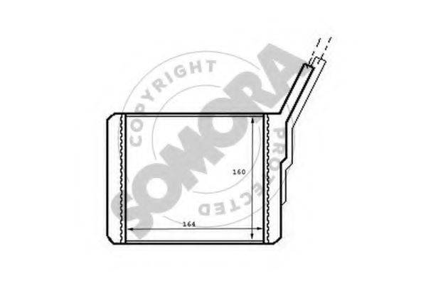 SOMORA 140250 Теплообмінник, опалення салону