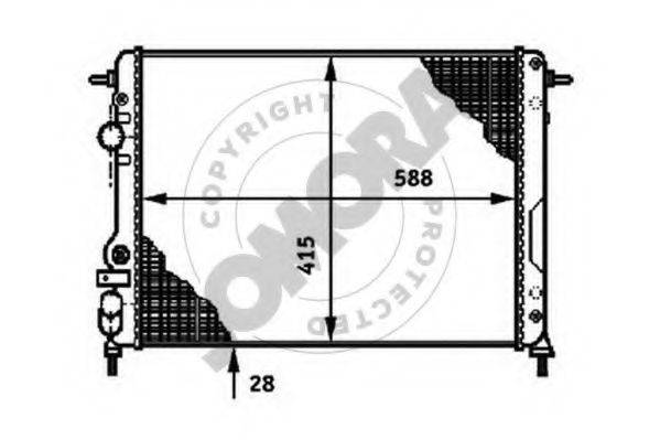 SOMORA 243040E Радіатор, охолодження двигуна