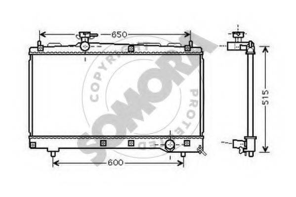 SOMORA 311740L Радіатор, охолодження двигуна